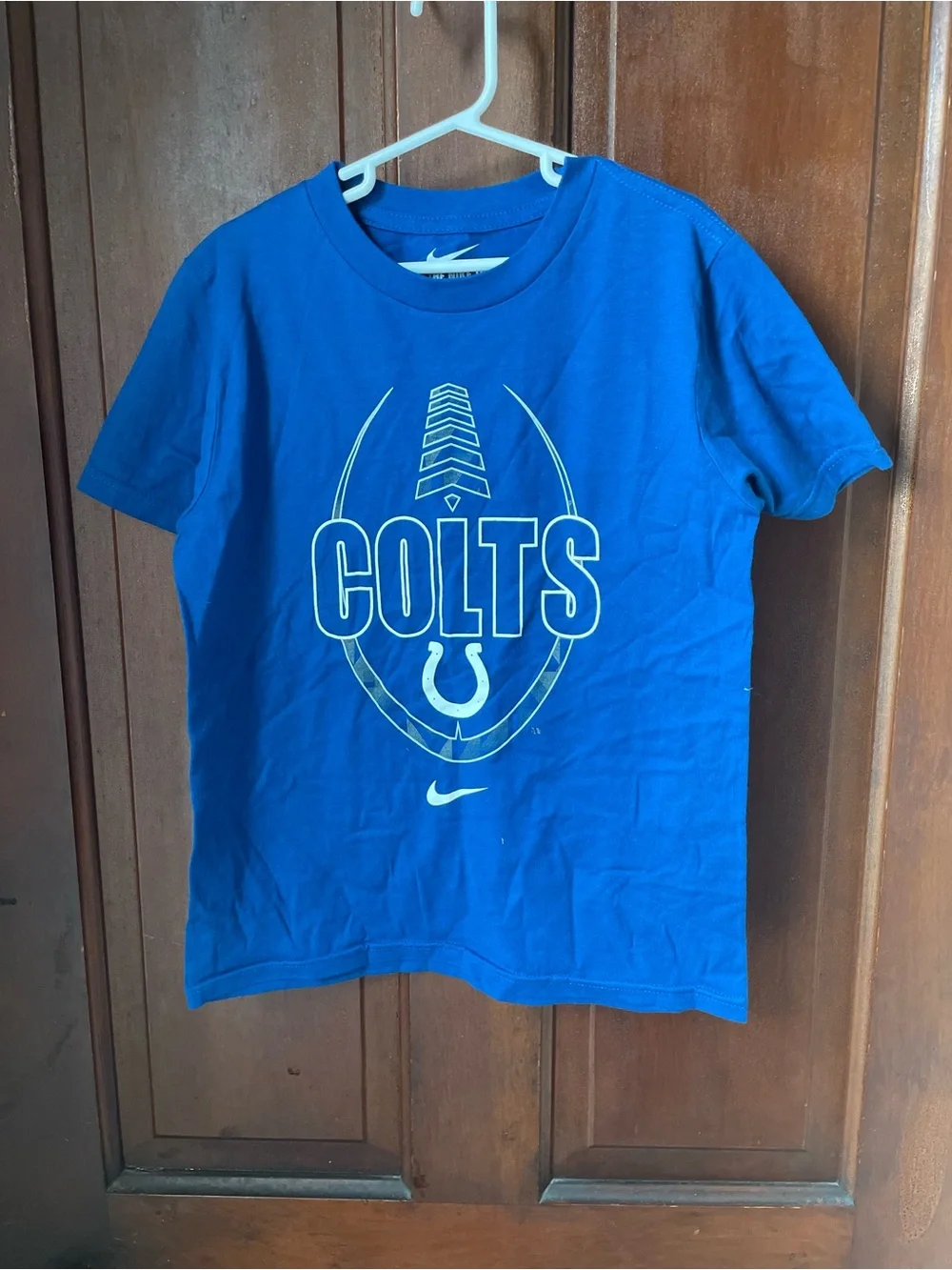 Nike boys small short sleeve blue Indianapolis Colts shirt
